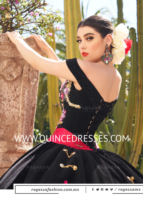 Floral Charro Quince Dress by Ragazza MV17-117