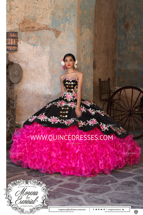 ruffled charro quinceanera dresses