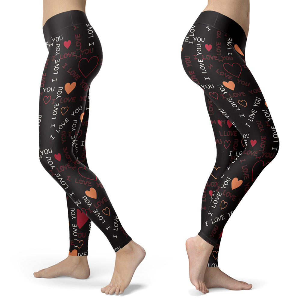 I Love You Heart Leggings – lifeloveandleather