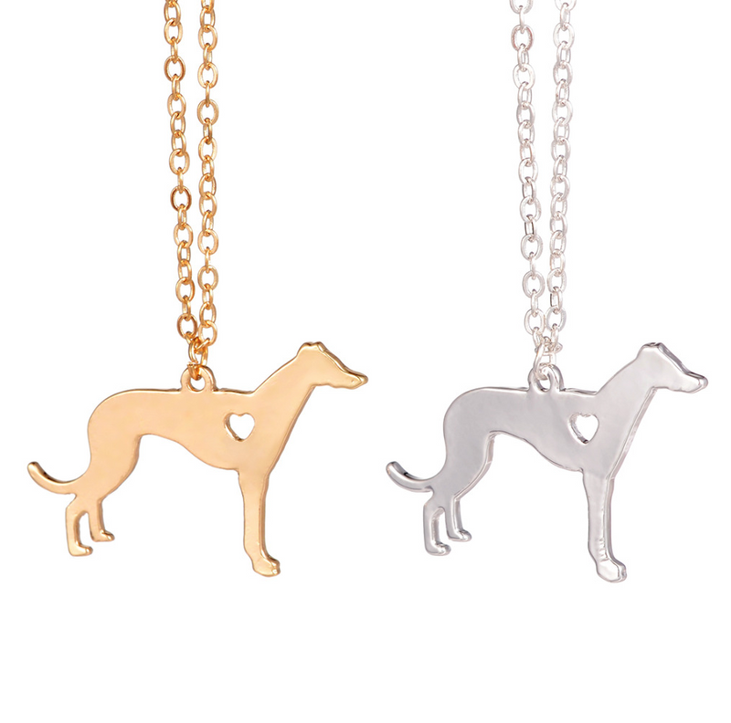 silver greyhound necklace