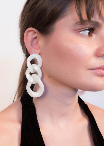 80s Enamel Sculptural Earrings