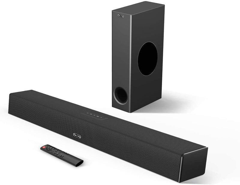 Sound Bars for TV with Subwoofer, 2.1 Deep Bass 80W Full-Range Speakers,  LED Display, Bass Adjustable, HDMI/USB/AUX, Bluetooth 5.3 TV Soundbar Home