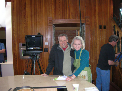 Christy and Chris pose in the completed Studio Kitchen.