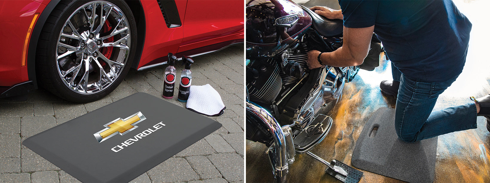 Licensed WellnessMats and Granite mats to trick out your garage