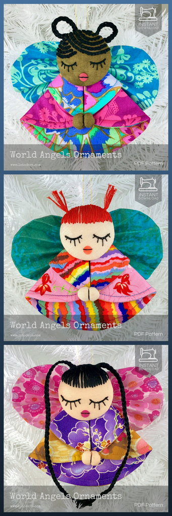 World Angel Christmas Ornaments by La Todera