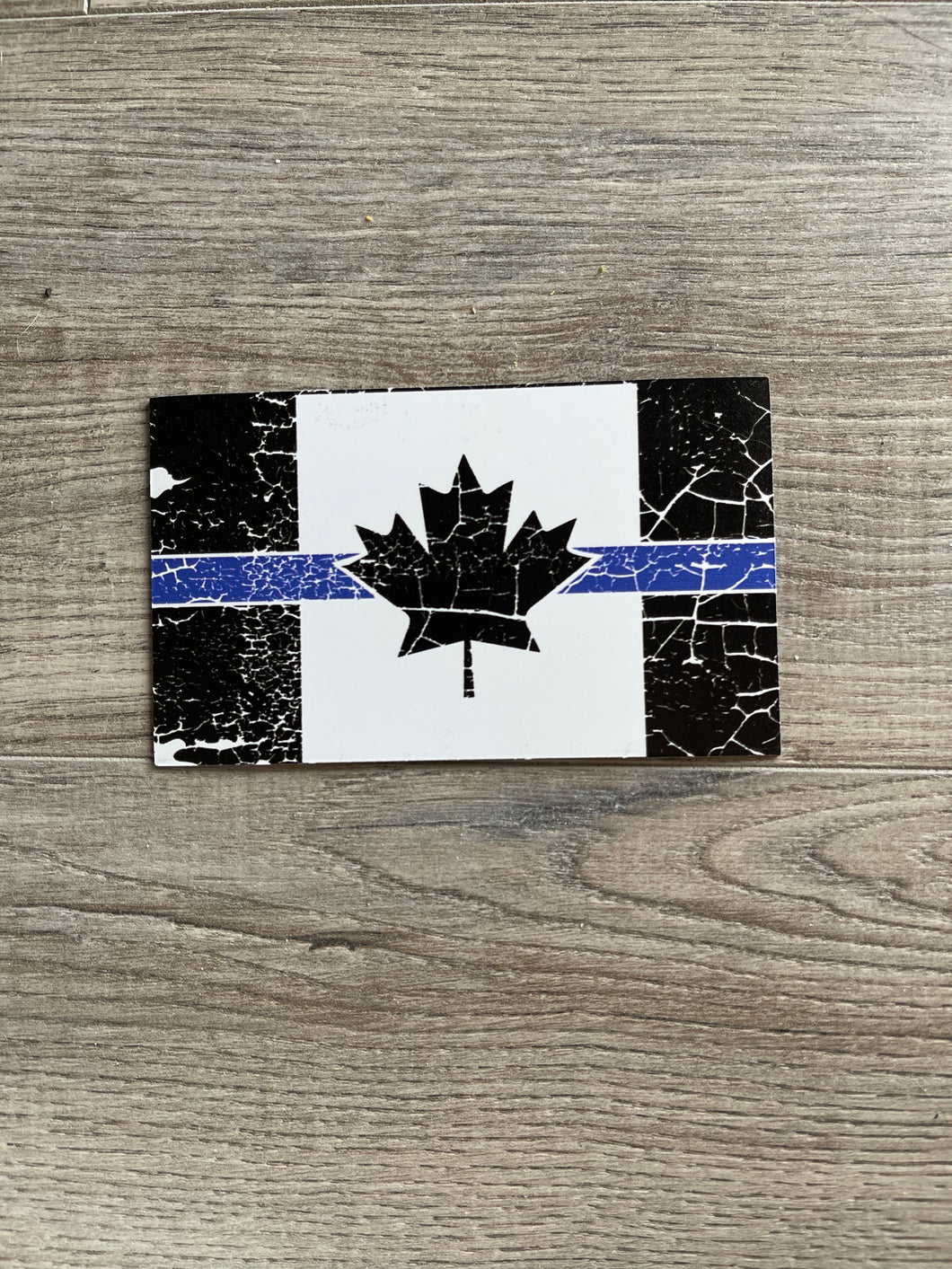 Thin Blue Line Tattered Canadian Flag Magnet 5x 3 The Thin Blue