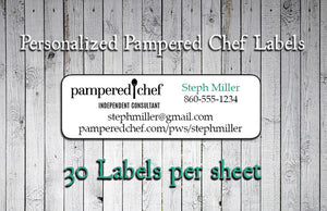 Personalized Pampered Chef Consultant Labels Or Address Labels