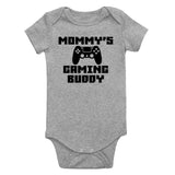 Mommys Gaming Buddy Controller Infant Baby Boys Bodysuit Grey