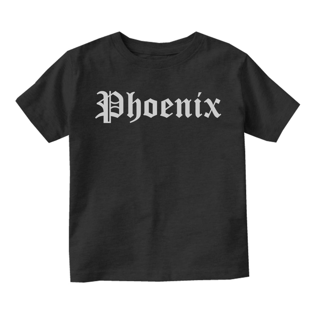 Phoenix Arizona AZ Old English Toddler Boys Short Sleeve T-Shirt Black