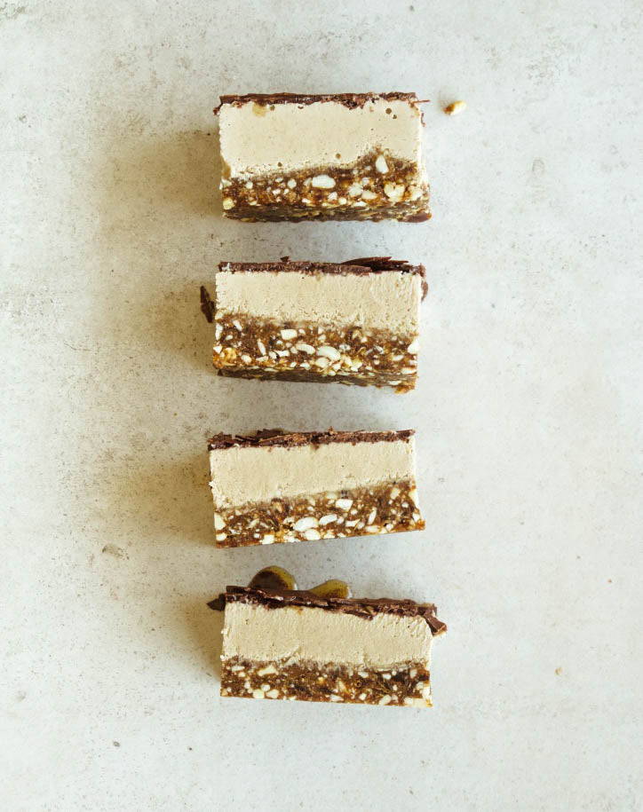 vegan gluten free mocha raw slice recipe