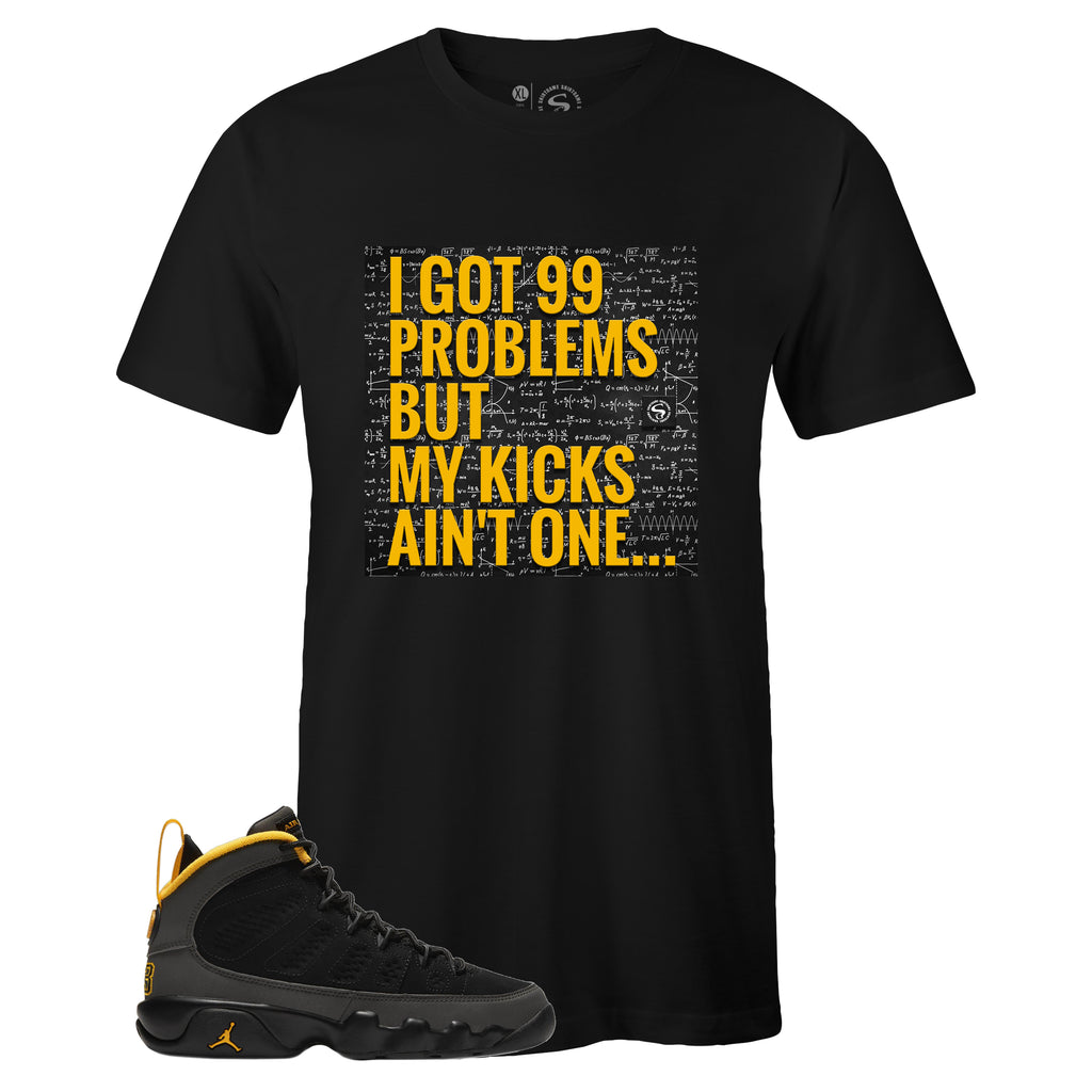 university gold and black jordan shirt