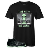 Black Crew Neck CONNECT T-shirt To Match Air Foamposite One All-Star