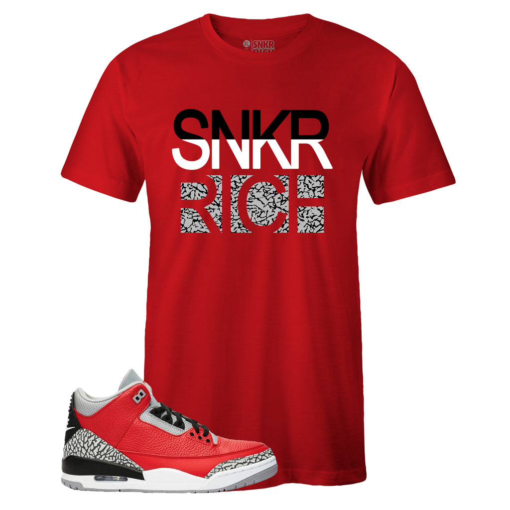 retro 3 red cement shirt