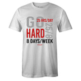 White Crew Neck GO HARD T-shirt to Match Air Jordan Retro 5 Fire Red