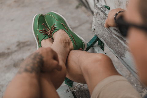 green boat shoes