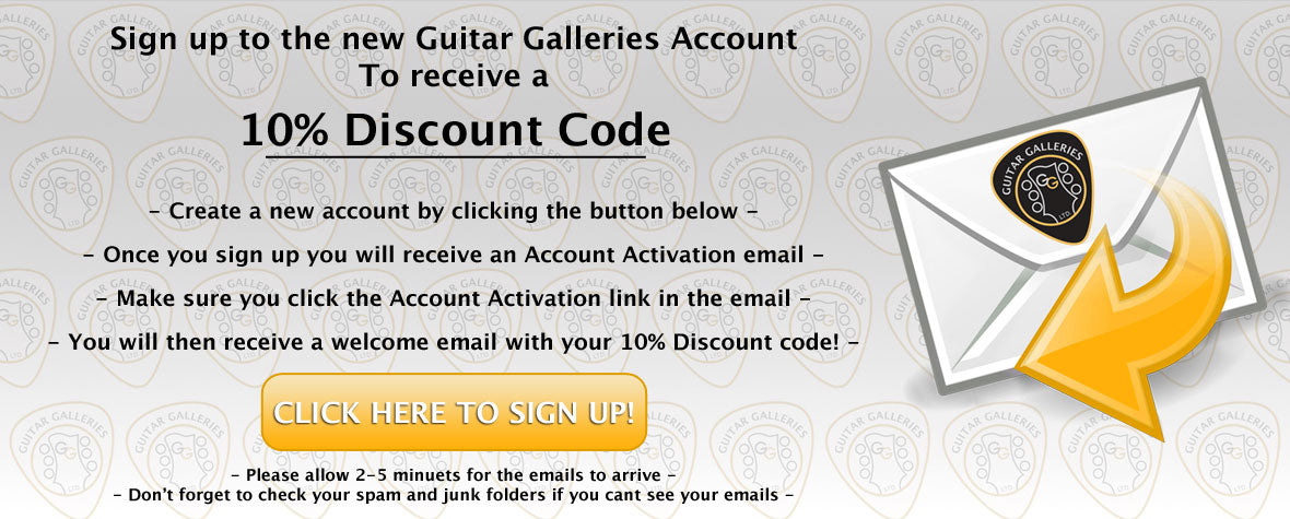 Sign up to the new Guitar Galleries Account