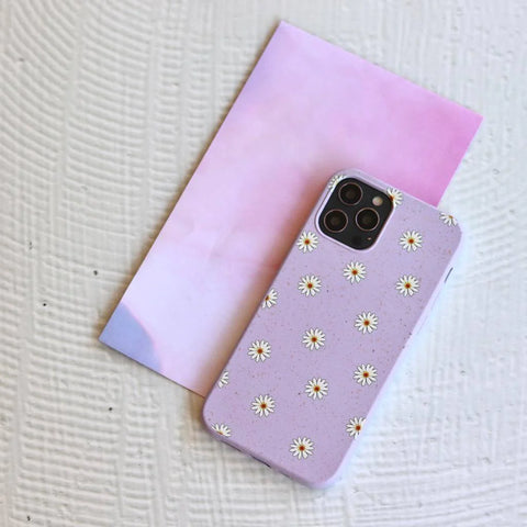 Daisies - Purple Printed Eco-Friendly Compostable Mobile Phone Case