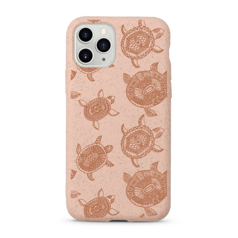 Boho Turtles - Pink Printed Eco-Friendly Compostable Mobile Phone Case