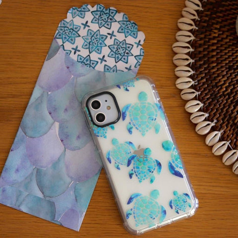 Blue Turtle Tie-Dye - Protective Anti-Knock Mobile Phone Case