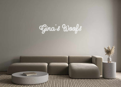 Create your Neon Sign Gina's Woofs