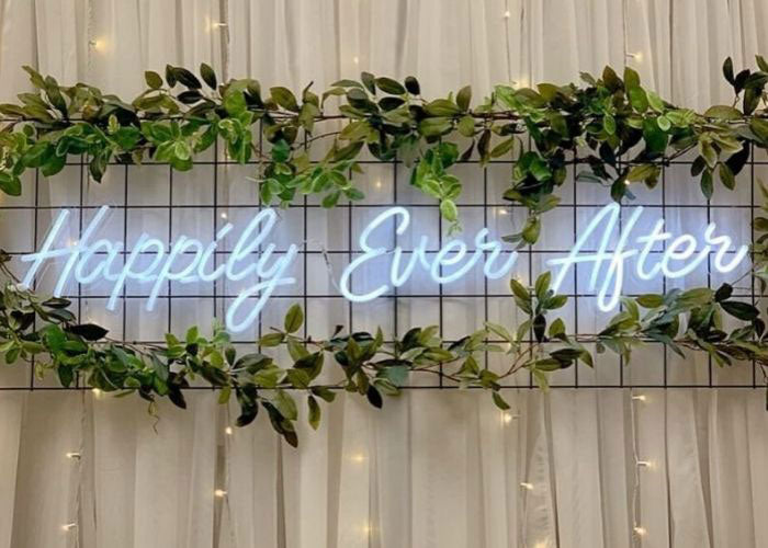 happily ever after neon sign wedding mk neon
