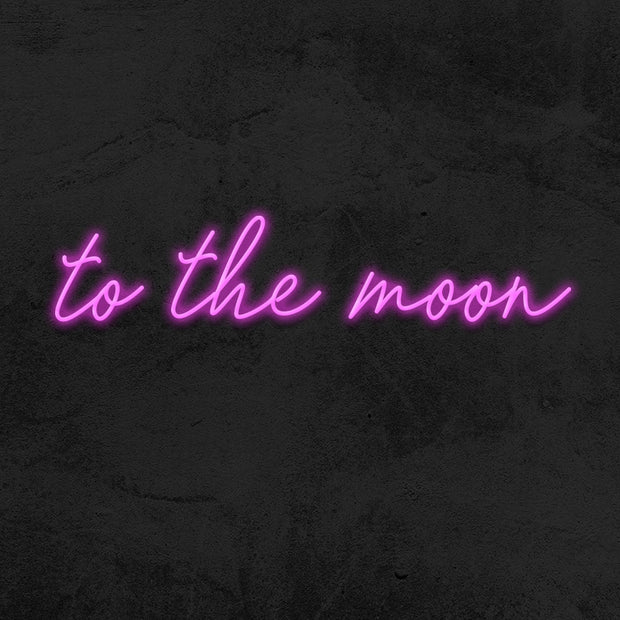 to the moon neon sign