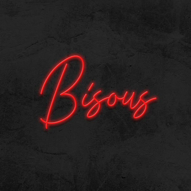 bisous neon sign led home decor mk neon