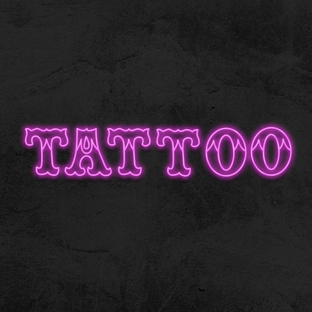 Tattoo neon sign shop stock photo Image of black blue  100162314