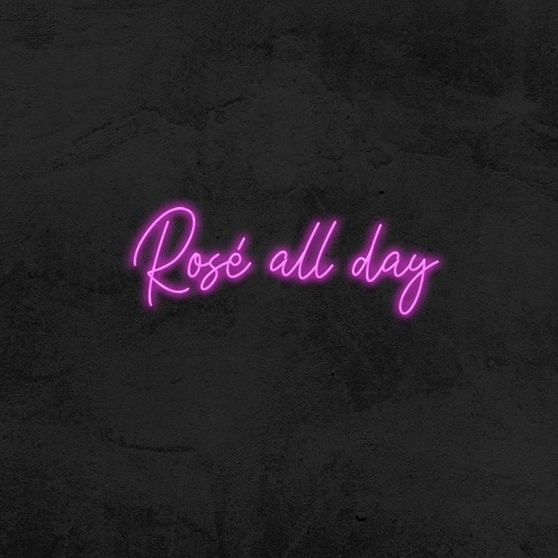 rose all day neon sign