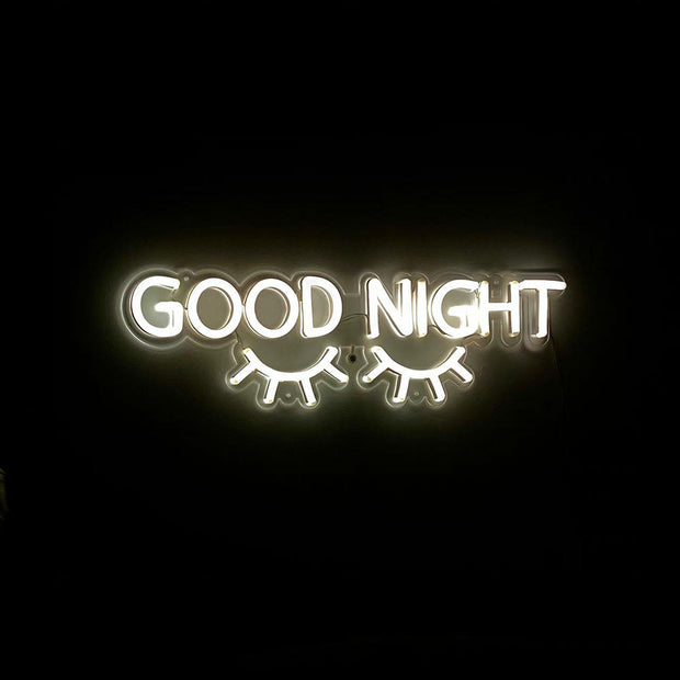 goodnight neon sign