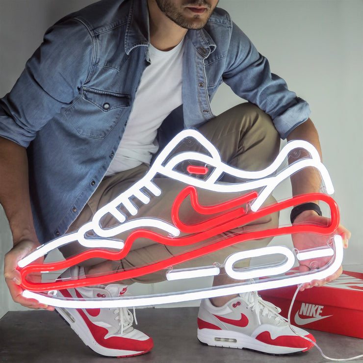 nike shoe neon light