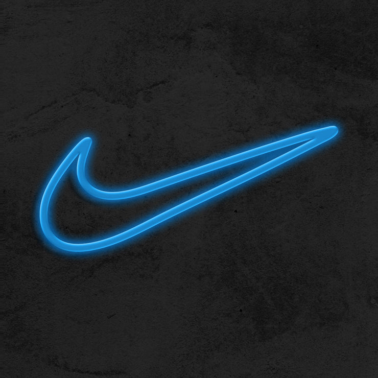 blue nike sign