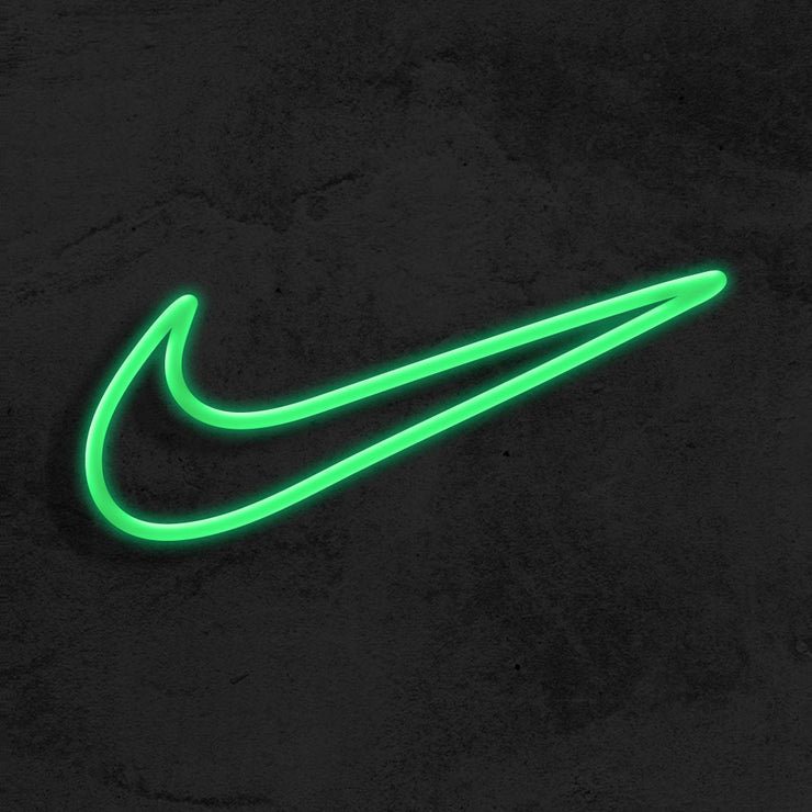 green nike sign