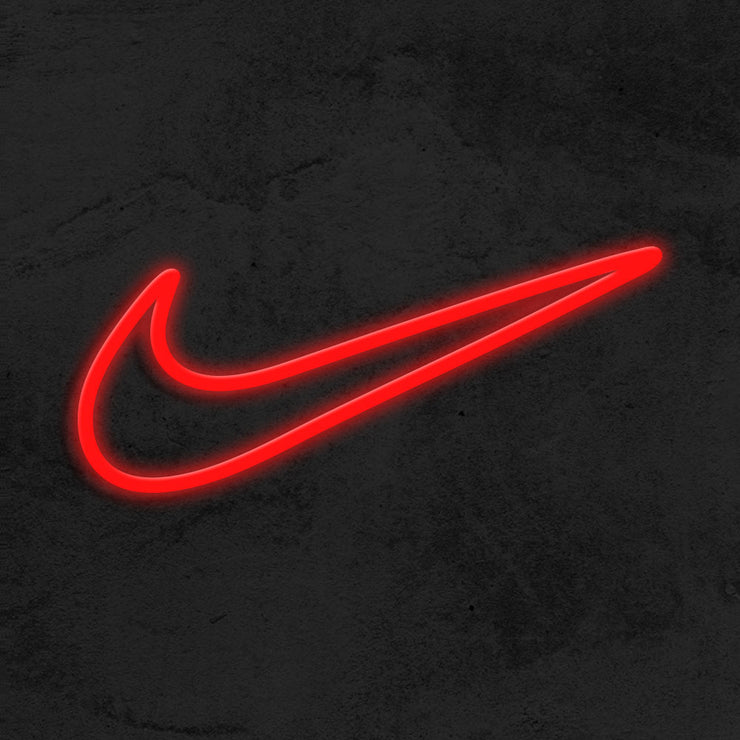 neon red nike sign