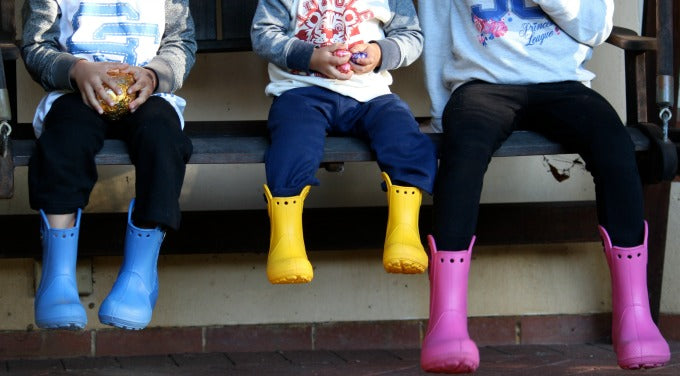 crocs in the rain