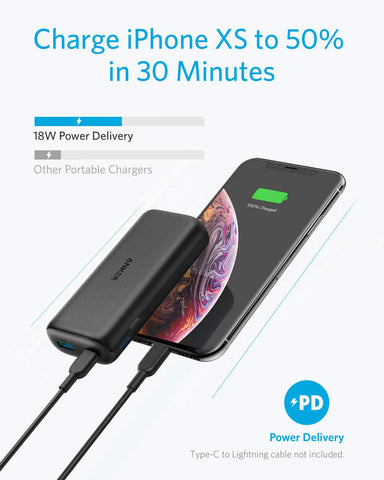 Anker PowerCore 10000mAh USB-C Power Delivery (18W) Power Bank