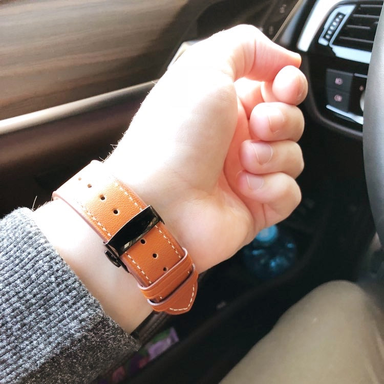 apple watch leather deployant band