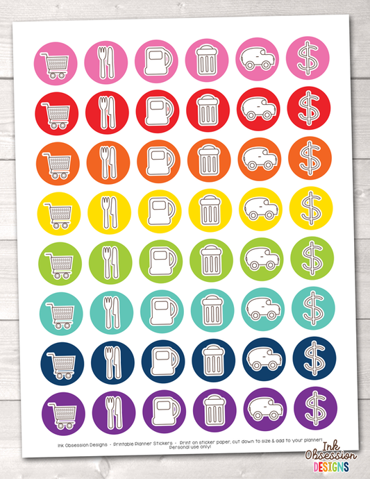 Blue Bloom Printable Planner Stickers Weekly Kit – Erin Bradley/Ink  Obsession Designs