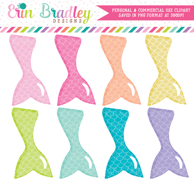 Download Mermaid Tails Clipart - Erin Bradley/Ink Obsession Designs