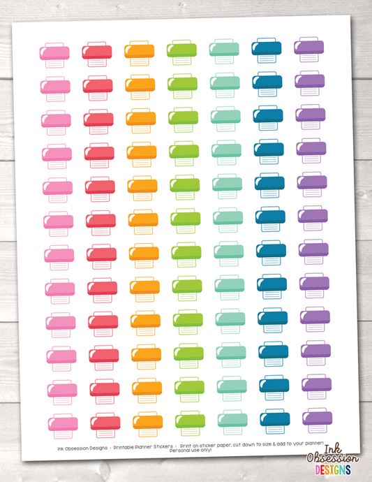 Bill Due Circles Printable Planner Stickers – Erin Bradley/Ink