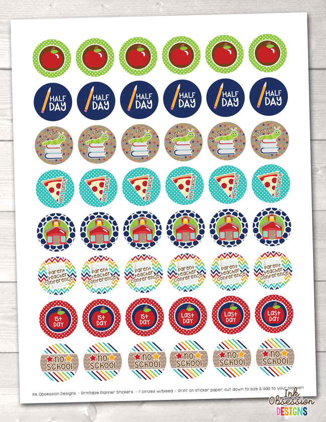 school printable planner stickers erin bradleyink