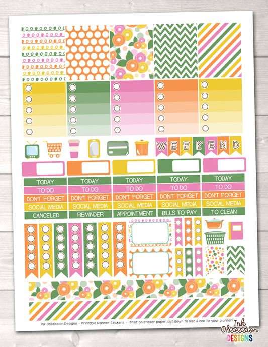 Weather Printable Planner Stickers – Erin Bradley/Ink Obsession Designs