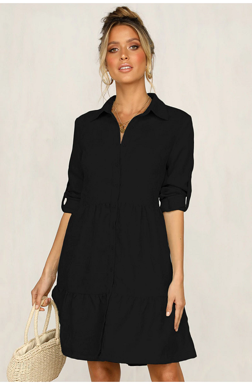 Louise Button Down Shirt Dress – lovepeaceboho