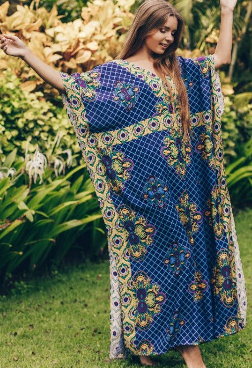 Ula Peacock Print Kaftan – lovepeaceboho