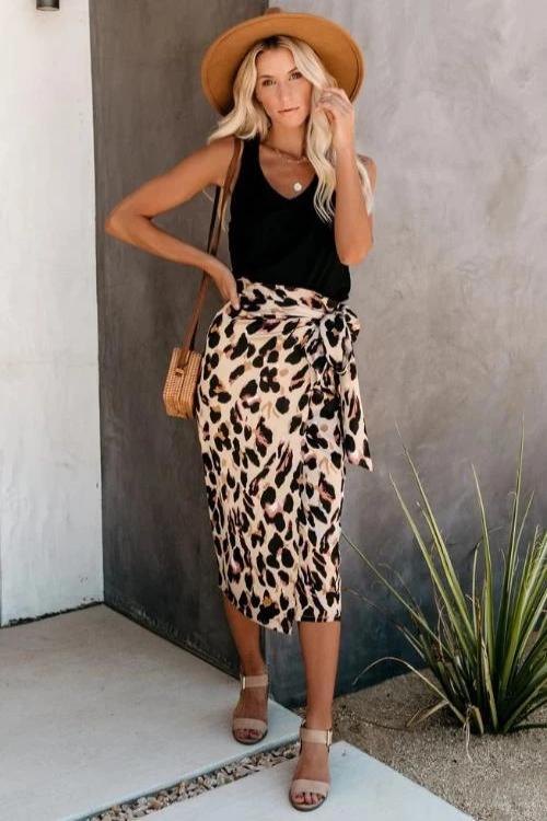 leopard skirt wrap