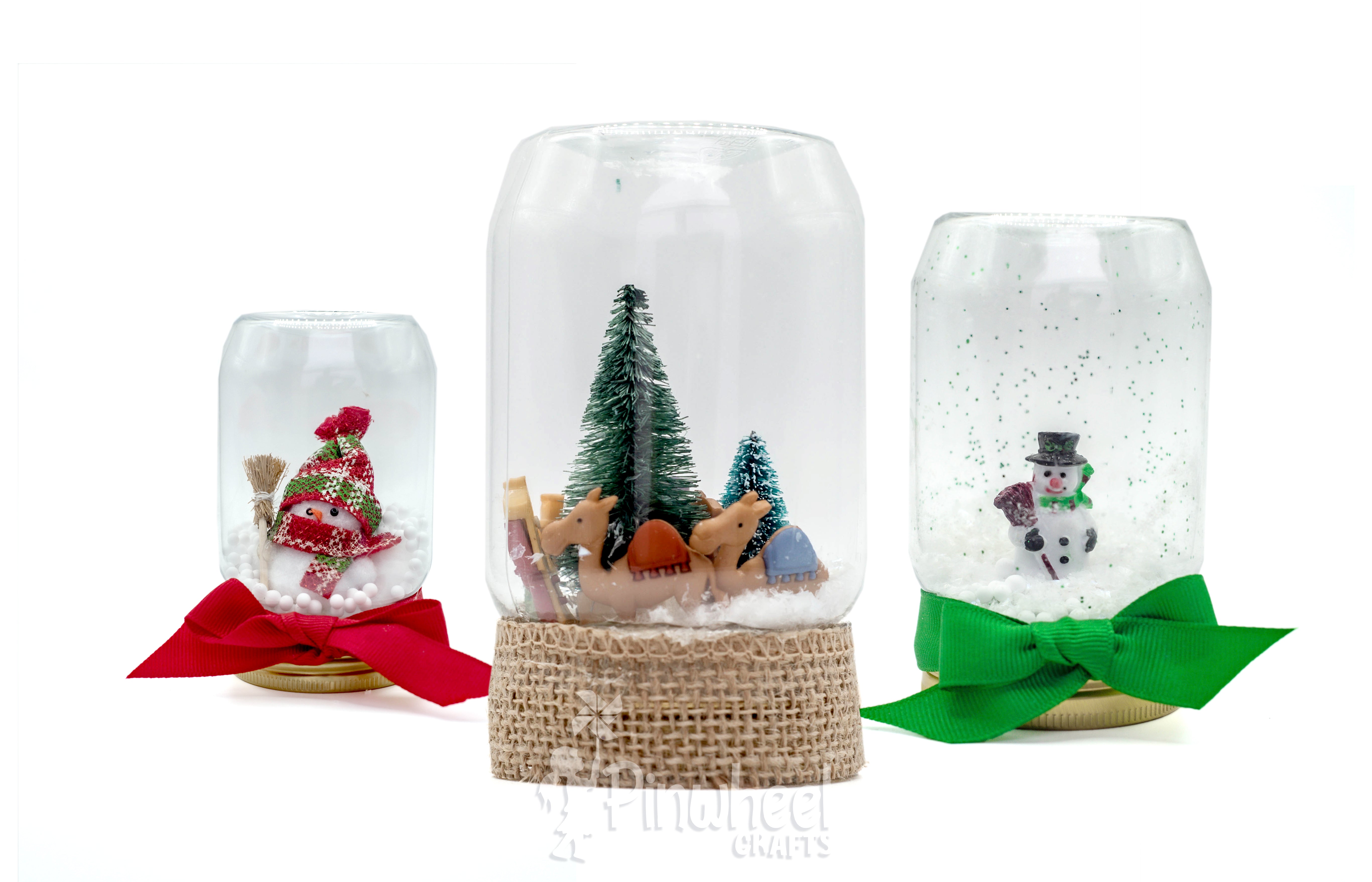 Pinwheel Crafts all-in-one diy craft kit mason jar fairy lanterns diy crafts to make waterless snow globe, ornaments, and fairy night lights