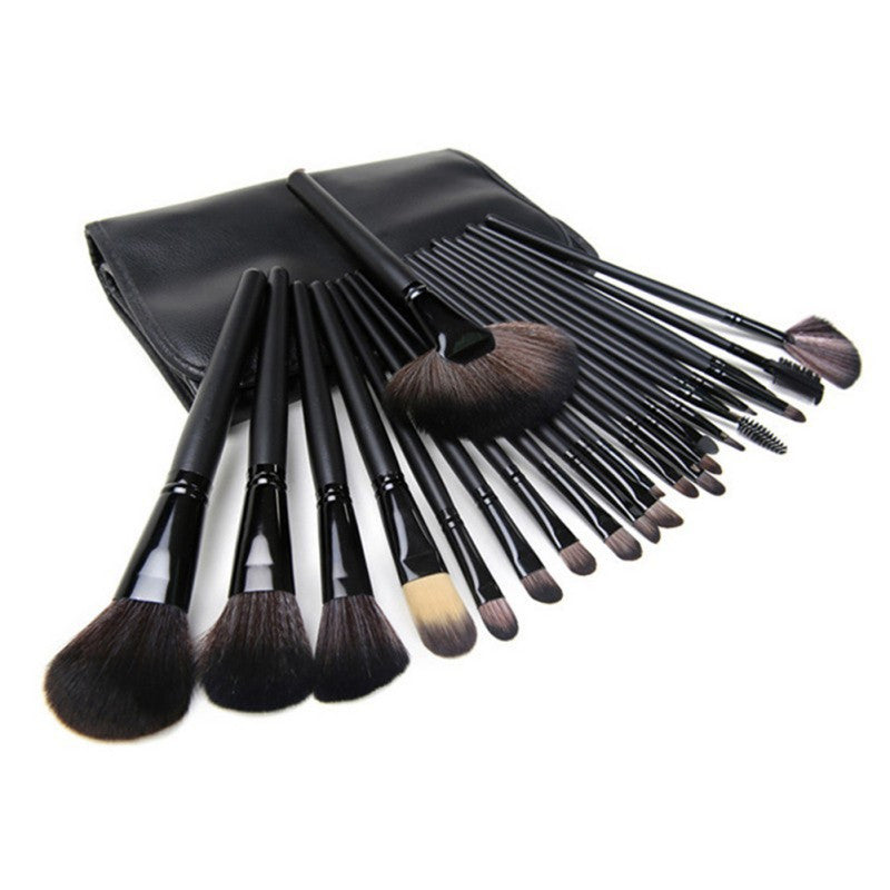 (24pcss ) Pro Makeup Brush Foundation Eye Shadows Lipsticks Powder Make Up Brushes Tools + PU Bag pi