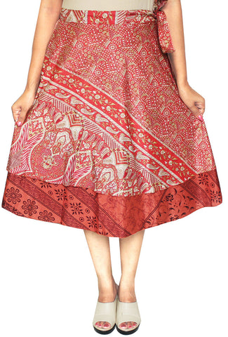 Wholesale 5 Pcs Lot Two Layers Women's Indian Sari Magic Wrap Skirt – Maple  Clothing Inc.