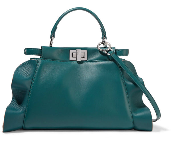 Fendi Wave Medium Peekaboo Teal Blue Bag | Luxury Fashion Clothing and ...