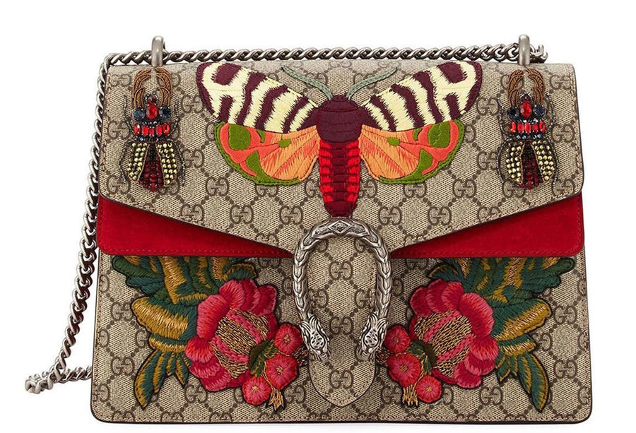 gucci handbag with butterfly